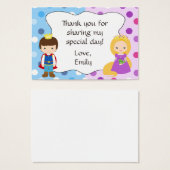 Prinzessin Geschenk Gefallen Tag Dankeschön-Etiket (Vorne & Hinten)