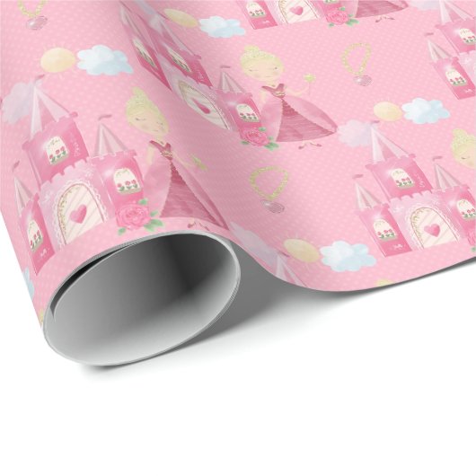 Prinzessin Geschenkpapier (Rolleneckpunkt)