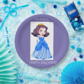 Prinzessin glücklich Geburtstag personalisierten N Pappteller (Party)