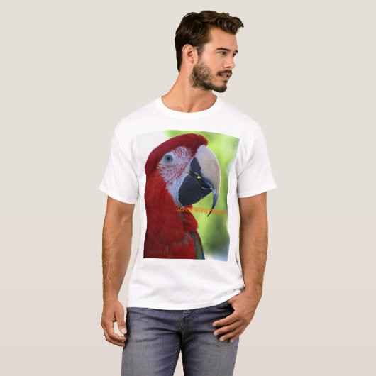 Prinzessin Green Wing Macaw T-Shirt (Vorne ganz)