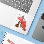 Prinzessin Halloween Shrimp Trick oder Behandlung Aufkleber (Laptop mit iPhone)