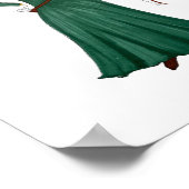 Prinzessin, handgezeichnete Modeskizze Poster (Ecke)