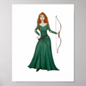 Prinzessin, handgezeichnete Modeskizze Poster (Vorne)