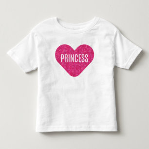 Prinzessin Herz mit rosa Glitter Kleinkind T-shirt