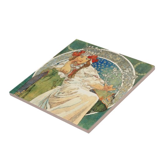 Prinzessin Hyacinth Tile Alphonse-Mucha Fliese (Seite)