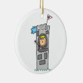 Prinzessin im Burgturm Keramikornament (Rechts)