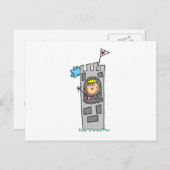 Prinzessin im Burgturm Postkarte (Vorne/Hinten)
