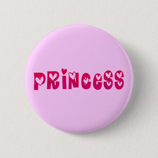 Prinzessin im Herzen Button (Vorderseite)