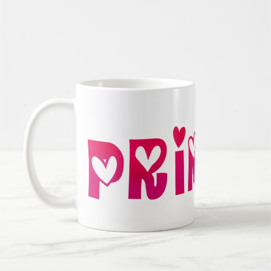Prinzessin im Herzen Kaffeetasse (Links)