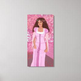 Prinzessin im Rosa Wald | Mairytale | Whimsikum Leinwanddruck