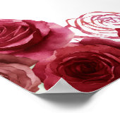 Prinzessin im Roten Kleid Quinceanera Willkommen Poster (Ecke)