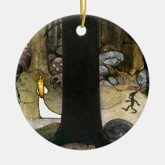 Prinzessin im Wald Keramik Ornament (Vorne)