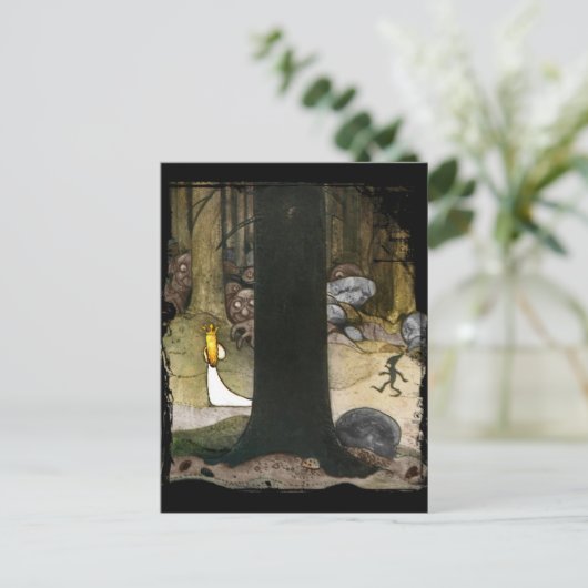 Prinzessin im Wald Postkarte (Stehend Vorderseite)
