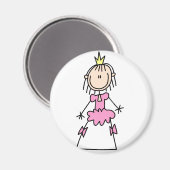 Prinzessin in Ball Gown Magnet (Vorderseite/Rückseite)
