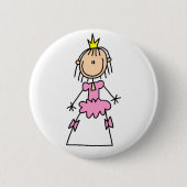 Prinzessin In Ballgown Button (Vorderseite)
