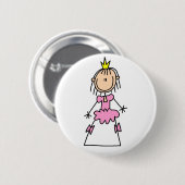 Prinzessin In Ballgown Button (Vorne & Hinten)