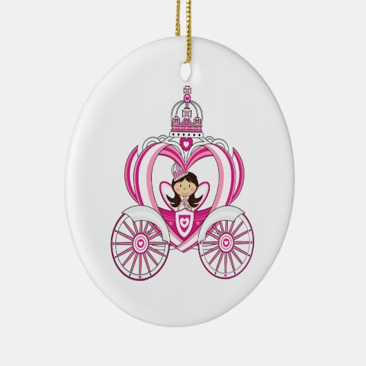 Prinzessin in der Kutsche-Verzierung Keramik Ornament (Rechts)