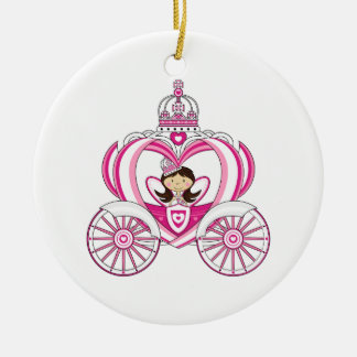 Prinzessin in der Kutsche-Verzierung Keramik Ornament