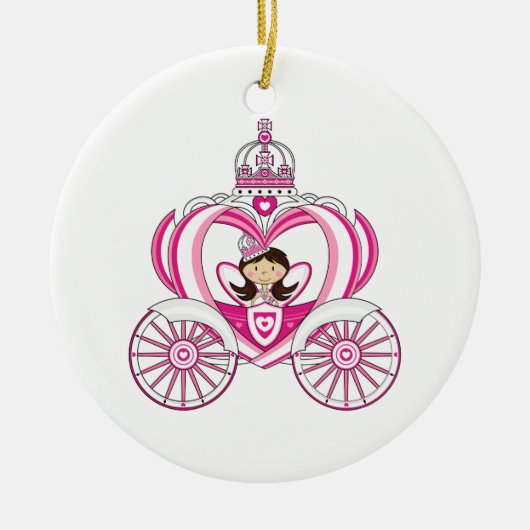 Prinzessin in der Kutsche-Verzierung Keramik Ornament (Vorne)