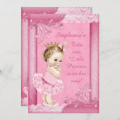 Prinzessin in der Tutu-Imitat-Spitze-Baby-Dusche Einladung (Vorne/Hinten)