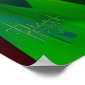 Prinzessin in grünem Blumenkleid Poster (Ecke)