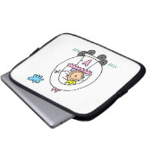 Prinzessin in Kutsche Laptopschutzhülle (Vorne Knopf)