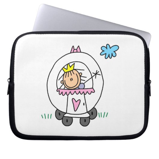 Prinzessin in Kutsche Laptopschutzhülle (Vorderseite)