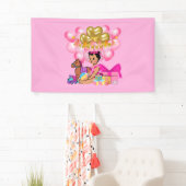 Prinzessin in Rosa Banner (Insitu)