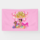 Prinzessin in Rosa Banner (Horizontal)
