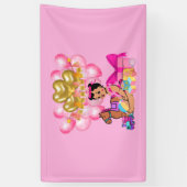 Prinzessin in Rosa Banner (Vertikal)