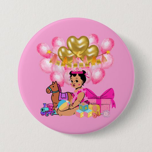 Prinzessin in Rosa Button (Vorderseite)