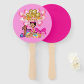 Prinzessin in Rosa Fächer (Vorne und Hinten)