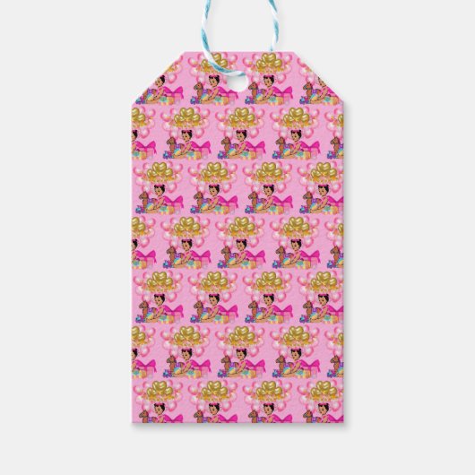 Prinzessin in Rosa Geschenkanhänger (Vorderseite)