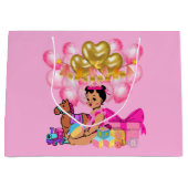 Prinzessin in Rosa Große Geschenktüte (Vorderseite)