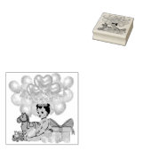 Prinzessin in Rosa Gummistempel (Stempel)