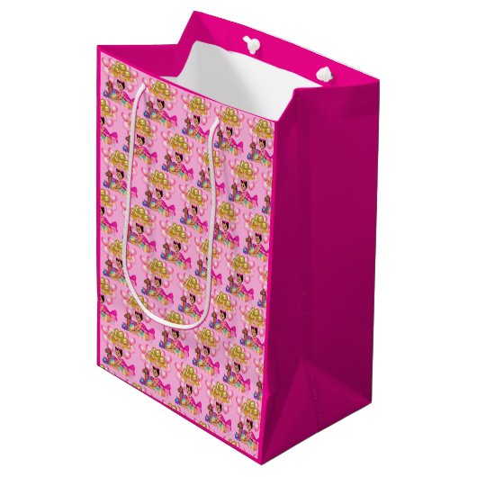 Prinzessin in Rosa Mittlere Geschenktüte (Vorderseite Schrägansicht)