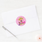 Prinzessin in Rosa Runder Aufkleber (Umschlag)