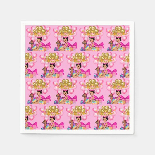 Prinzessin in Rosa Serviette (Vorderseite)