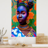 Prinzessin in Rosa und Blau Poster (Küche)