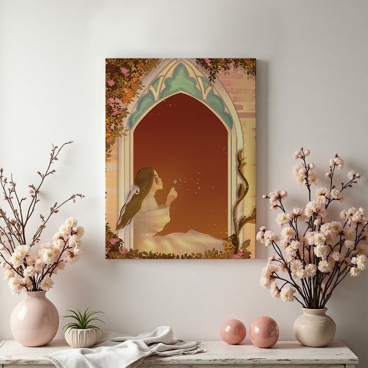 Prinzessin in Sonnenlicht Leinwanddruck