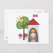 Prinzessin in Tower Tshirts und Geschenke Postkarte (Vorne/Hinten)
