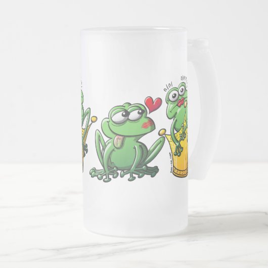Prinzessin ist ein Frosch jetzt Mattglas Bierglas (VorderseiteRechts)