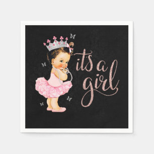 Prinzessin It's a Girl Baby Shower Serviette