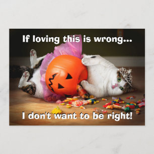 Prinzessin Katze mit Bonbontüte Einladung