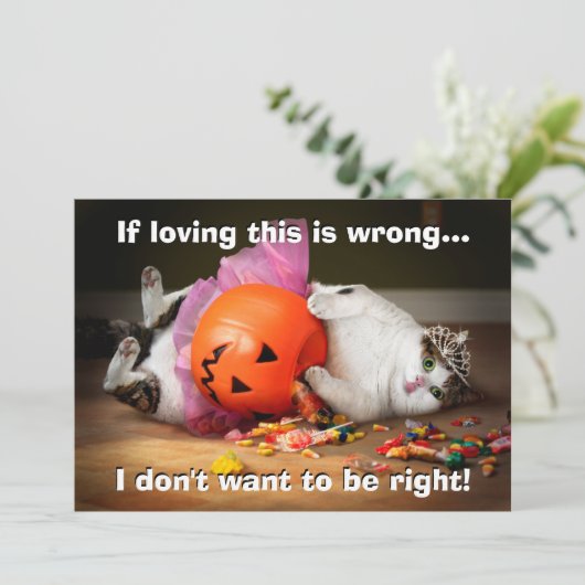 Prinzessin-Katze mit Süßholz Einladung (Stehend Vorderseite)