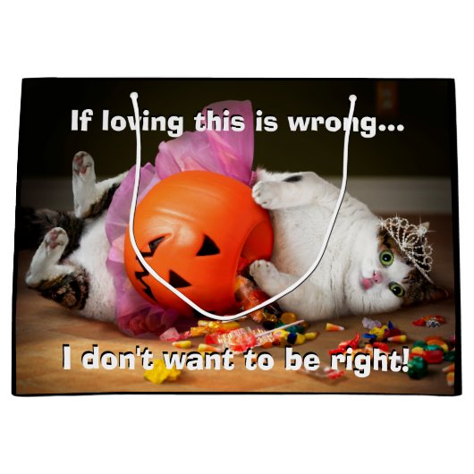 Prinzessin-Katze mit Süßholz Große Geschenktüte (Vorderseite)