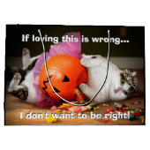 Prinzessin-Katze mit Süßholz Große Geschenktüte (Rückseite)