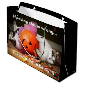 Prinzessin-Katze mit Süßholz Große Geschenktüte (Rückseite Schrägansicht)