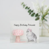 Prinzessin Kitty Geburtstag Postkarte (Stehend Vorderseite)