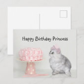 Prinzessin Kitty Geburtstag Postkarte (Vorne/Hinten)